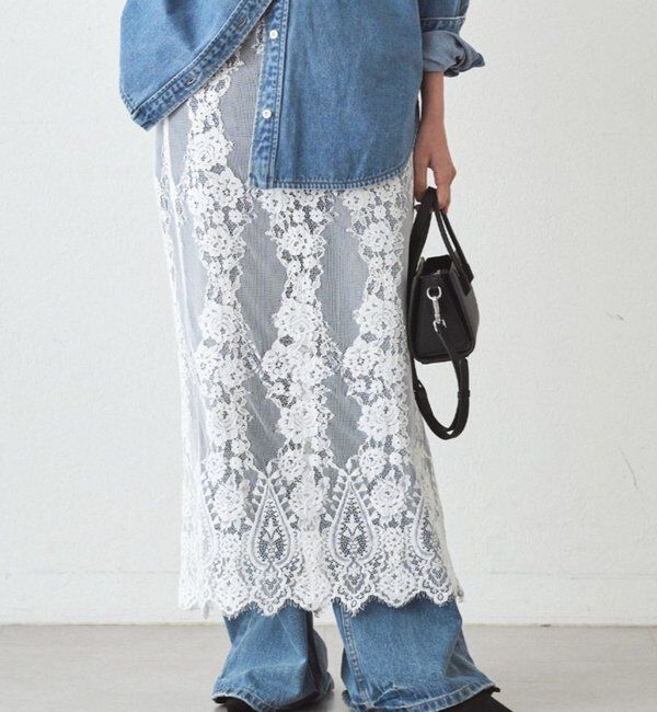  「レーススカート」|スカート|オフホワイト