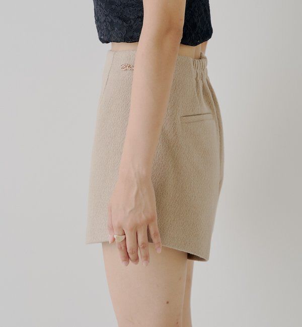  「【2サイズ展開あり】ブローチ付きコンパクトショートパンツ」|チノ|