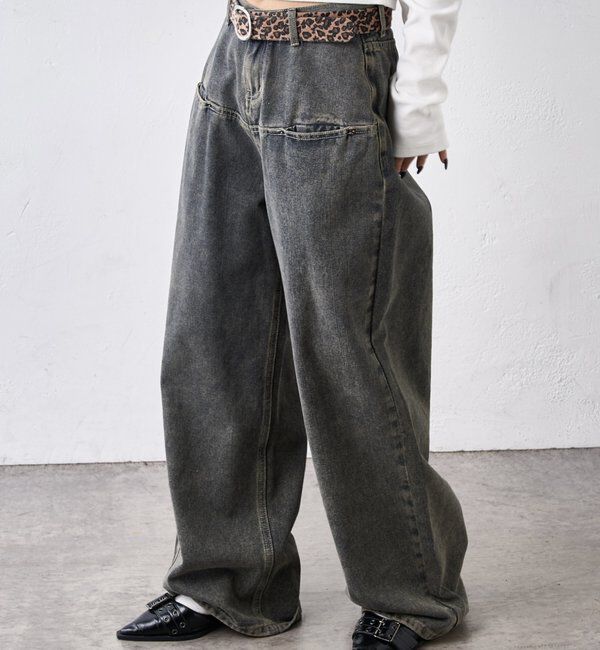  「SLASH POCKET BLAST WIDE DENIM」|デニム|ブルーその他3