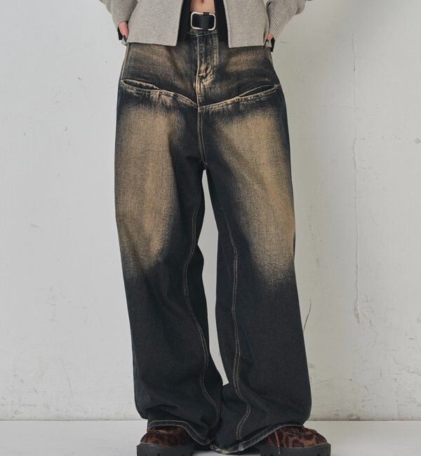  「SLASH POCKET BLAST WIDE DENIM」|デニム|