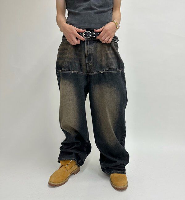  「SLASH POCKET BLAST WIDE DENIM」|デニム|