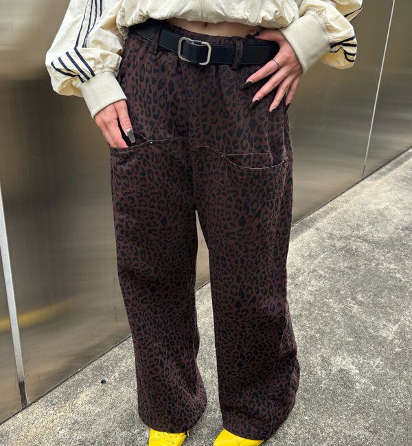  「【低身長・高身長対応】SLASH POCKET SWEAT EASY PANTS」|チノ|ブラウンその他1