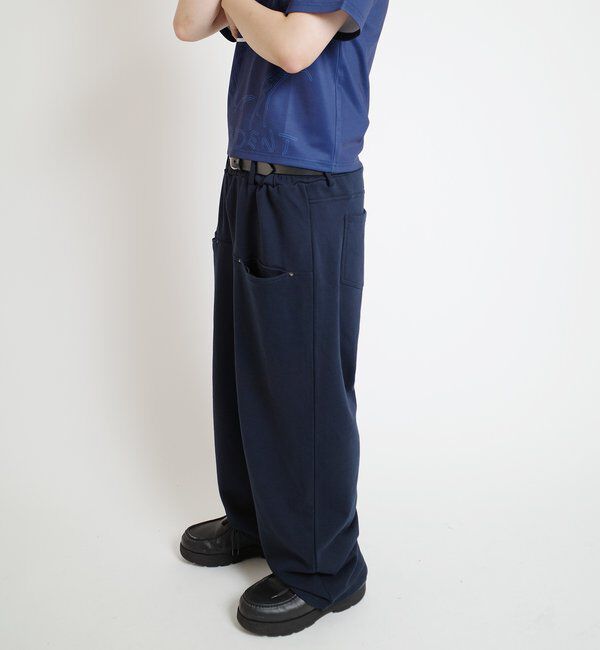  「【低身長・高身長対応】SLASH POCKET SWEAT EASY PANTS」|チノ|