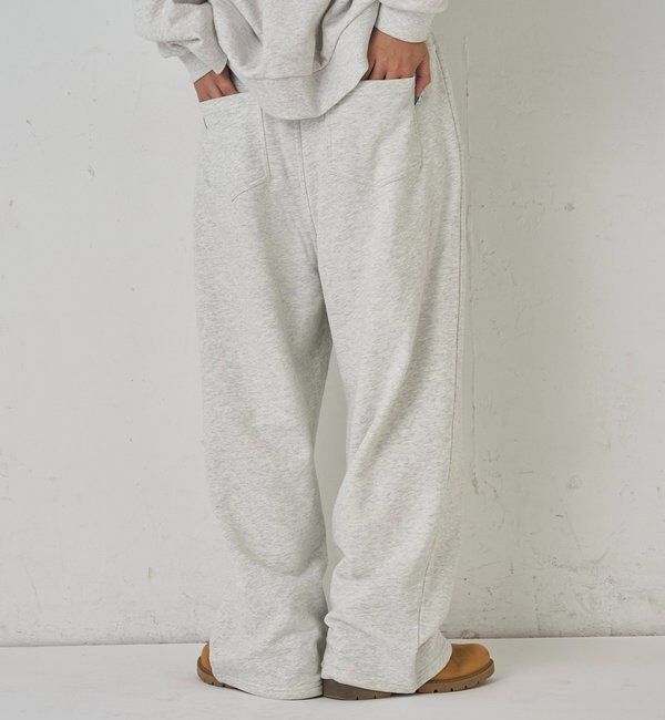  「【低身長・高身長対応】SLASH POCKET SWEAT EASY PANTS」|チノ|