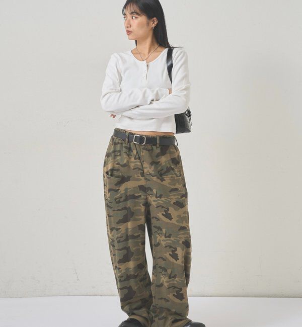  「【低身長・高身長対応】SLASH POCKET SWEAT EASY PANTS」|チノ|
