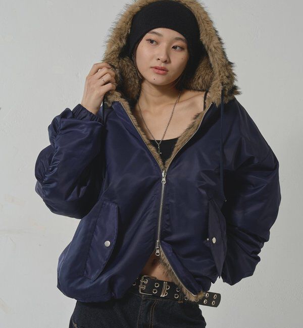  「【お気に入りNO.1】2WAY REVERSIBLE FUR BLOUSON 」|ブルゾン・スタジャン|