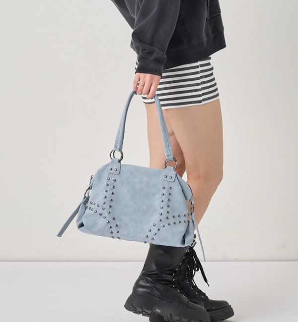  「STUDDED SHOULDER BAG/スタッズショルダーバッグ」|トートバッグ|
