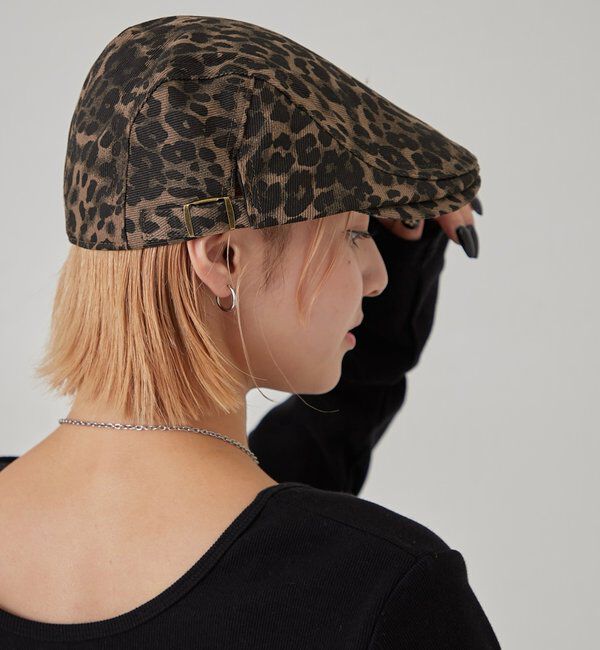  「LEOPARD HUNTING CAP」|ハット|ベージュ