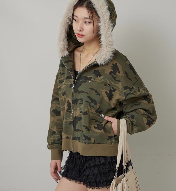  「SLASH POCKET FUR PARKA」|パーカー|