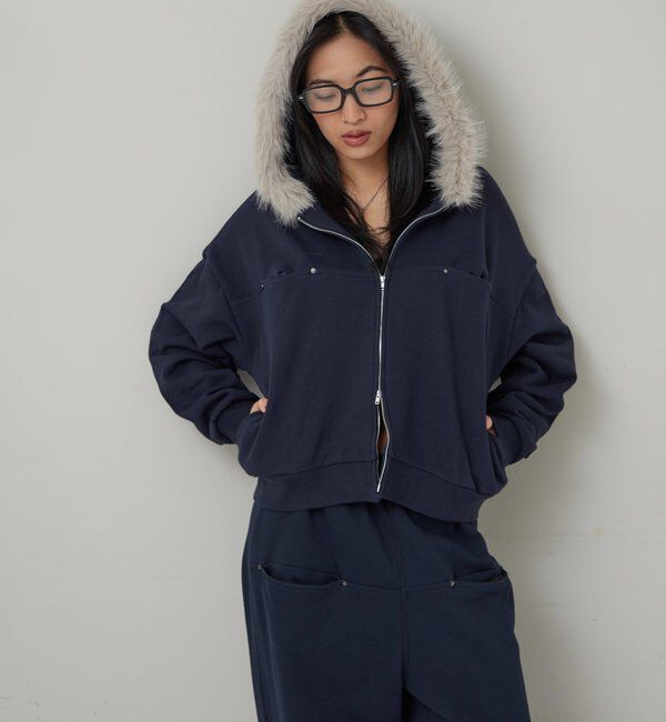  「SLASH POCKET FUR PARKA」|パーカー|