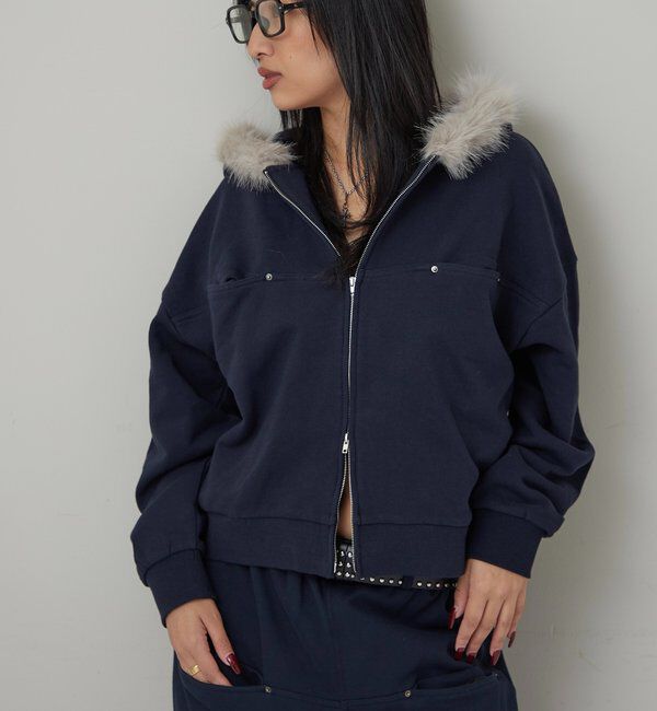  「SLASH POCKET FUR PARKA」|パーカー|