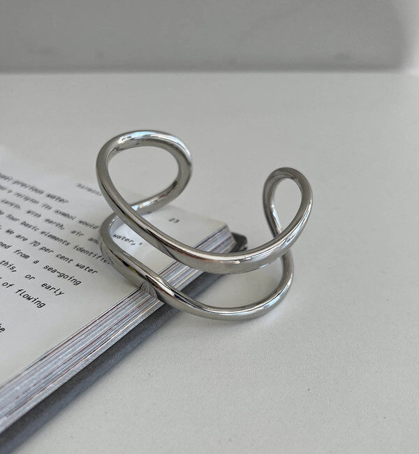  「〈GOLDY/ゴールディ〉トリミングWAVEバングル」|リング|シルバー