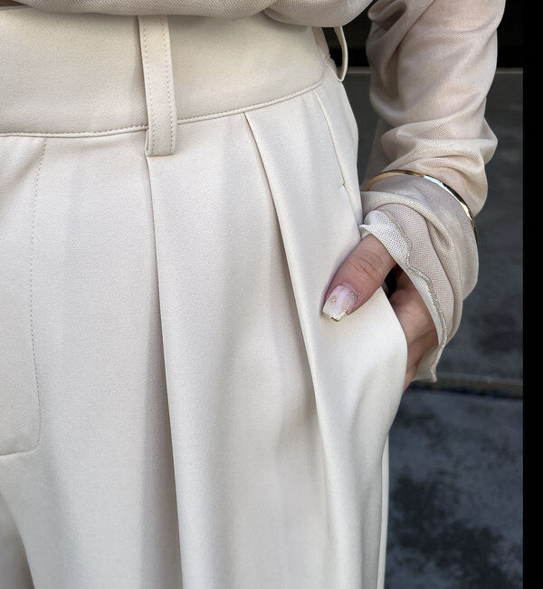  「【累計2万本突破！】【低身長・高身長サイズあり】2タックワイドパンツ」|チノ|