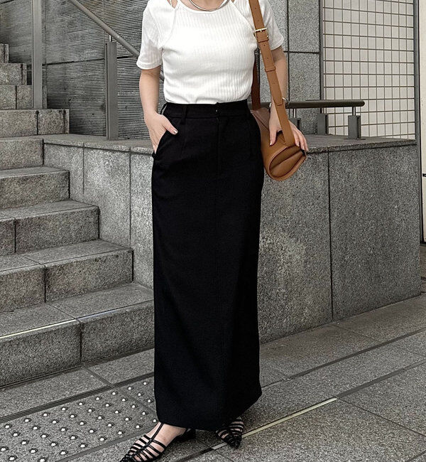  「【お気に入り累計2万超え/全骨格◎/低身長サイズ】マキシIラインスカート」|スカート|