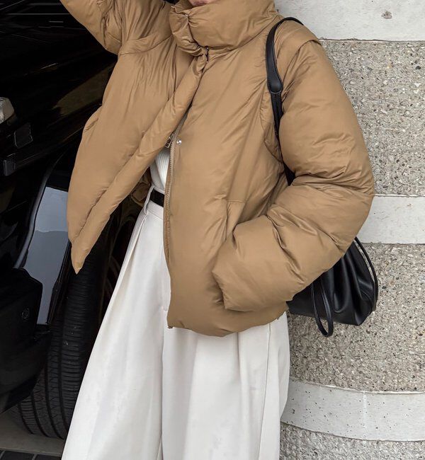  「【軽量/保温性◎】2WAY中綿パフジャケット」|その他|ベージュ