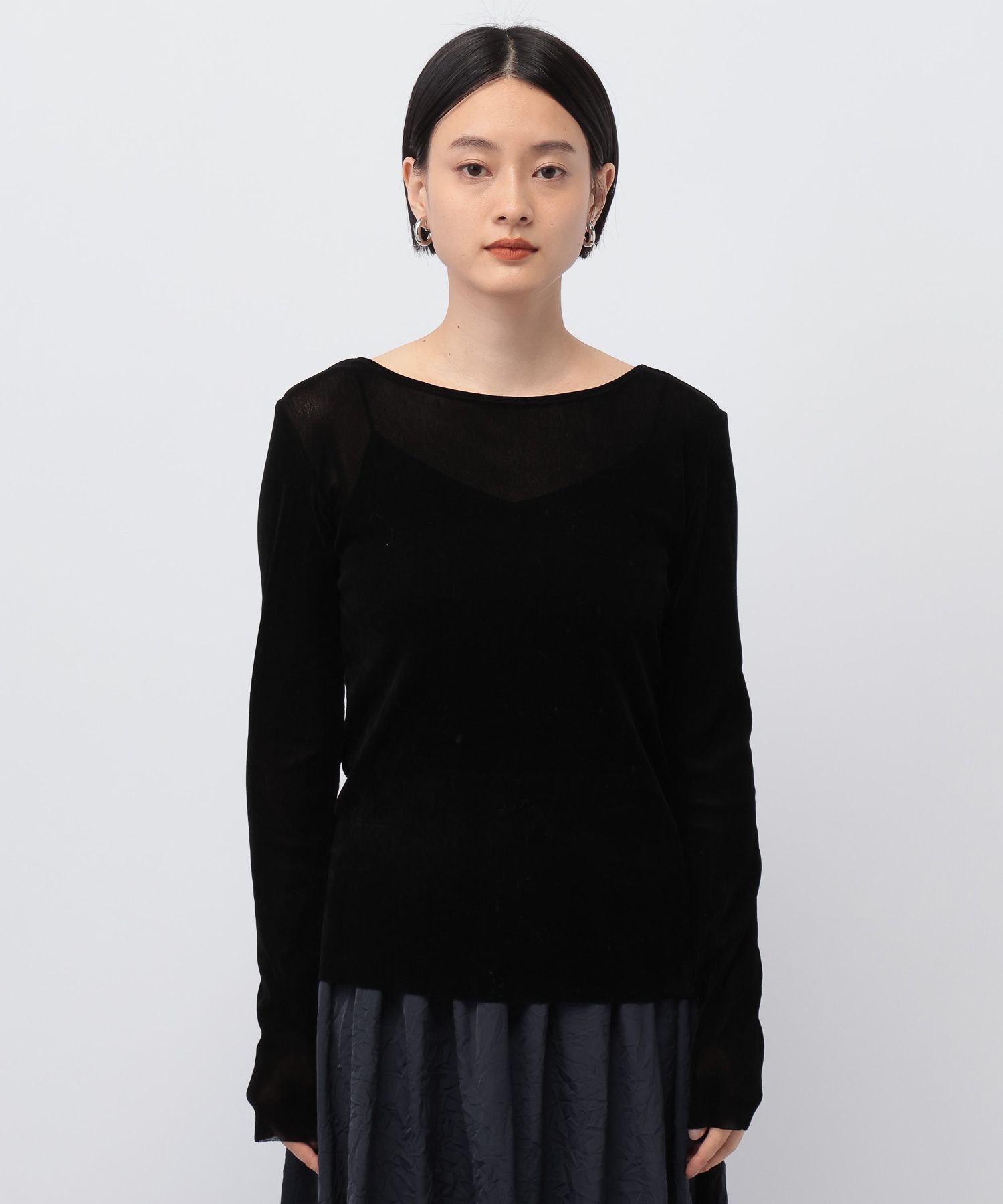 A part by 「新色追加【前後2WAY】シアーベロアカットソー_長袖」|Tシャツ・カットソー|