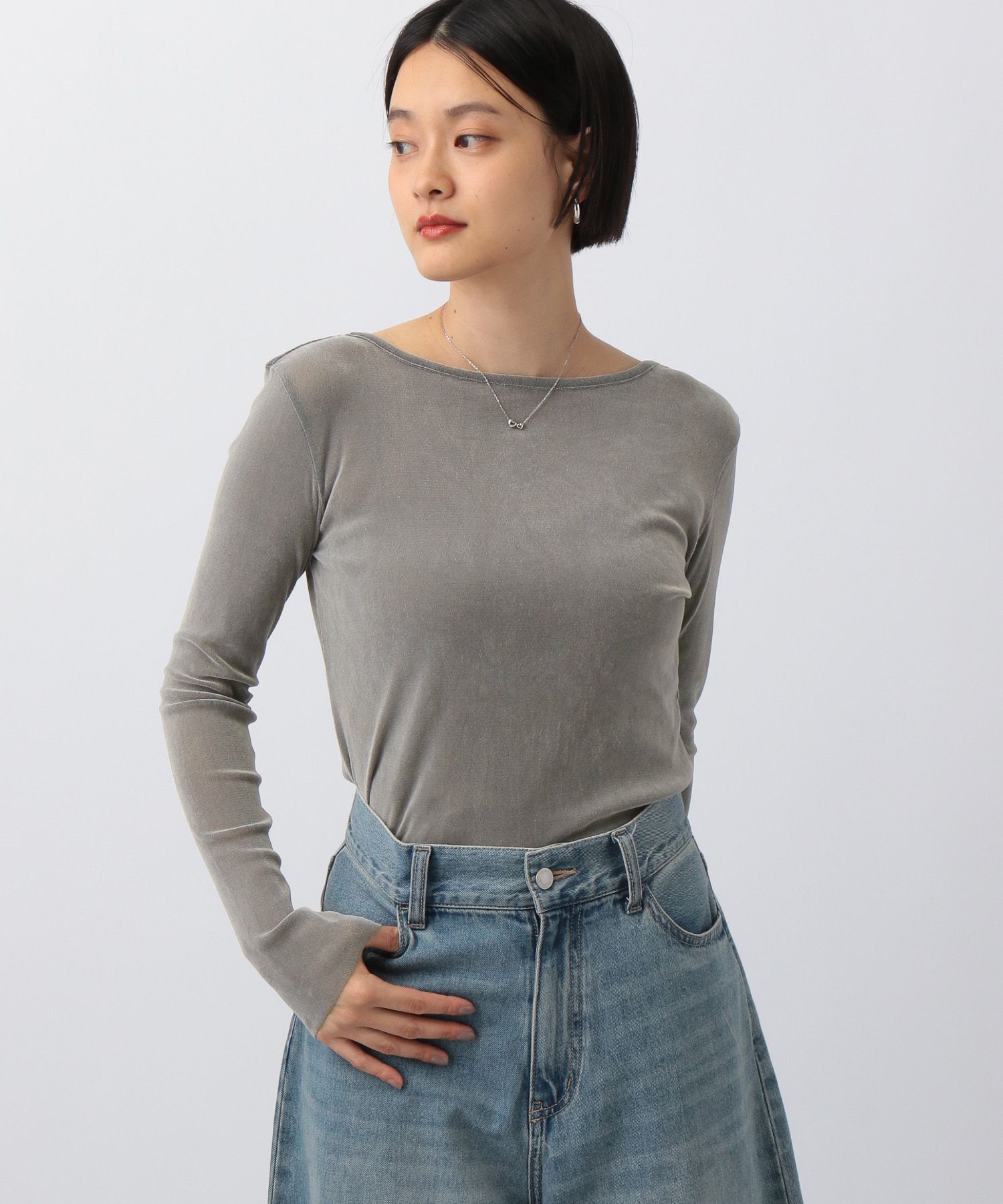 A part by 「新色追加【前後2WAY】シアーベロアカットソー_長袖」|Tシャツ・カットソー|