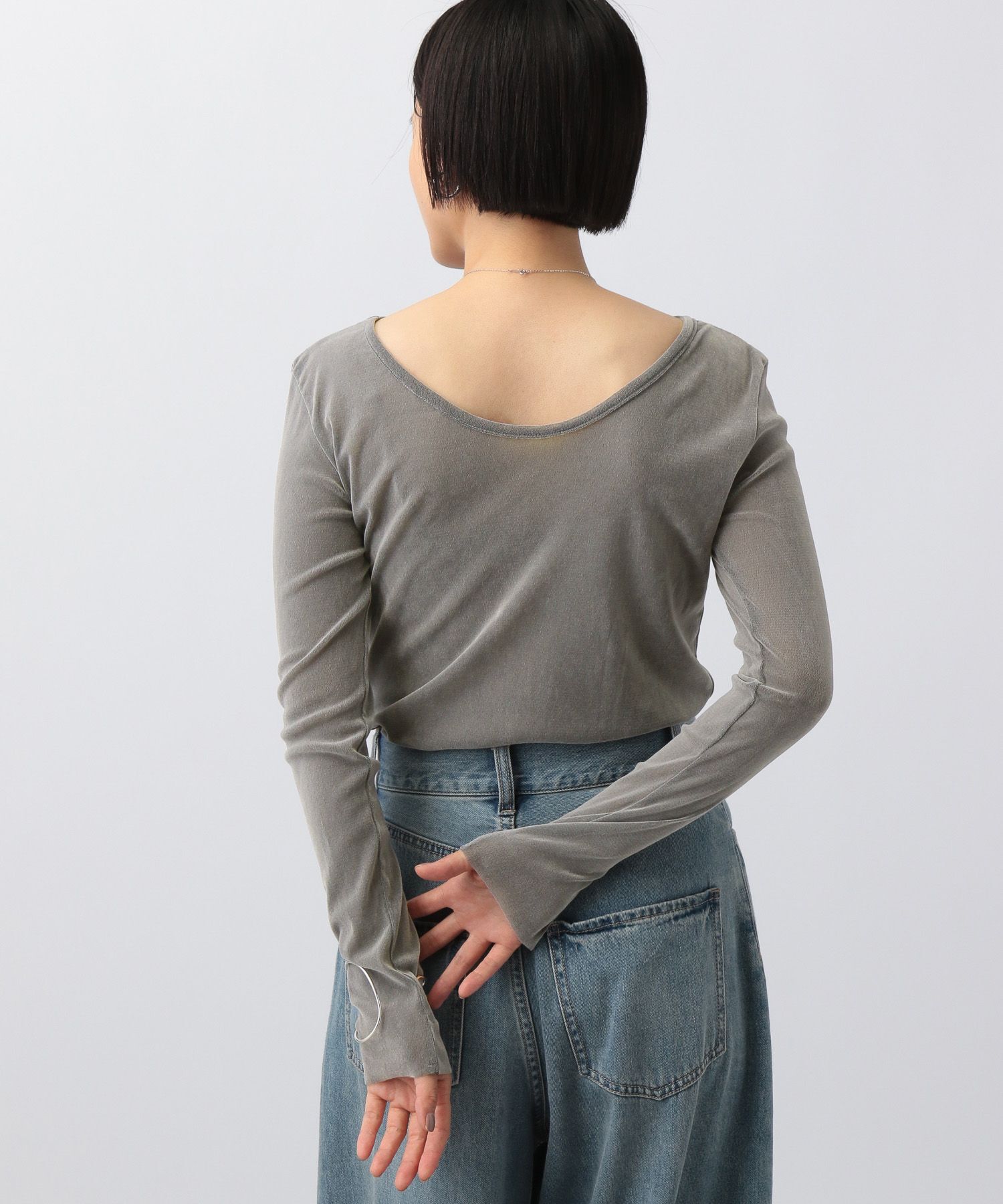 A part by 「新色追加【前後2WAY】シアーベロアカットソー_長袖」|Tシャツ・カットソー|