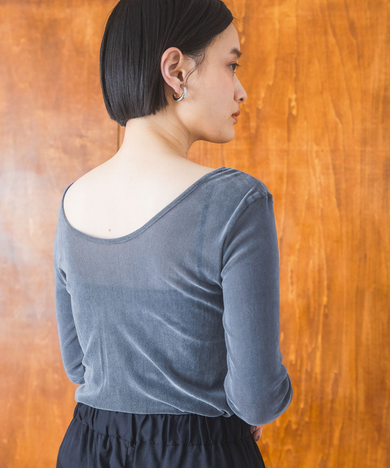 A part by 「新色追加【前後2WAY】シアーベロアカットソー_長袖」|Tシャツ・カットソー|