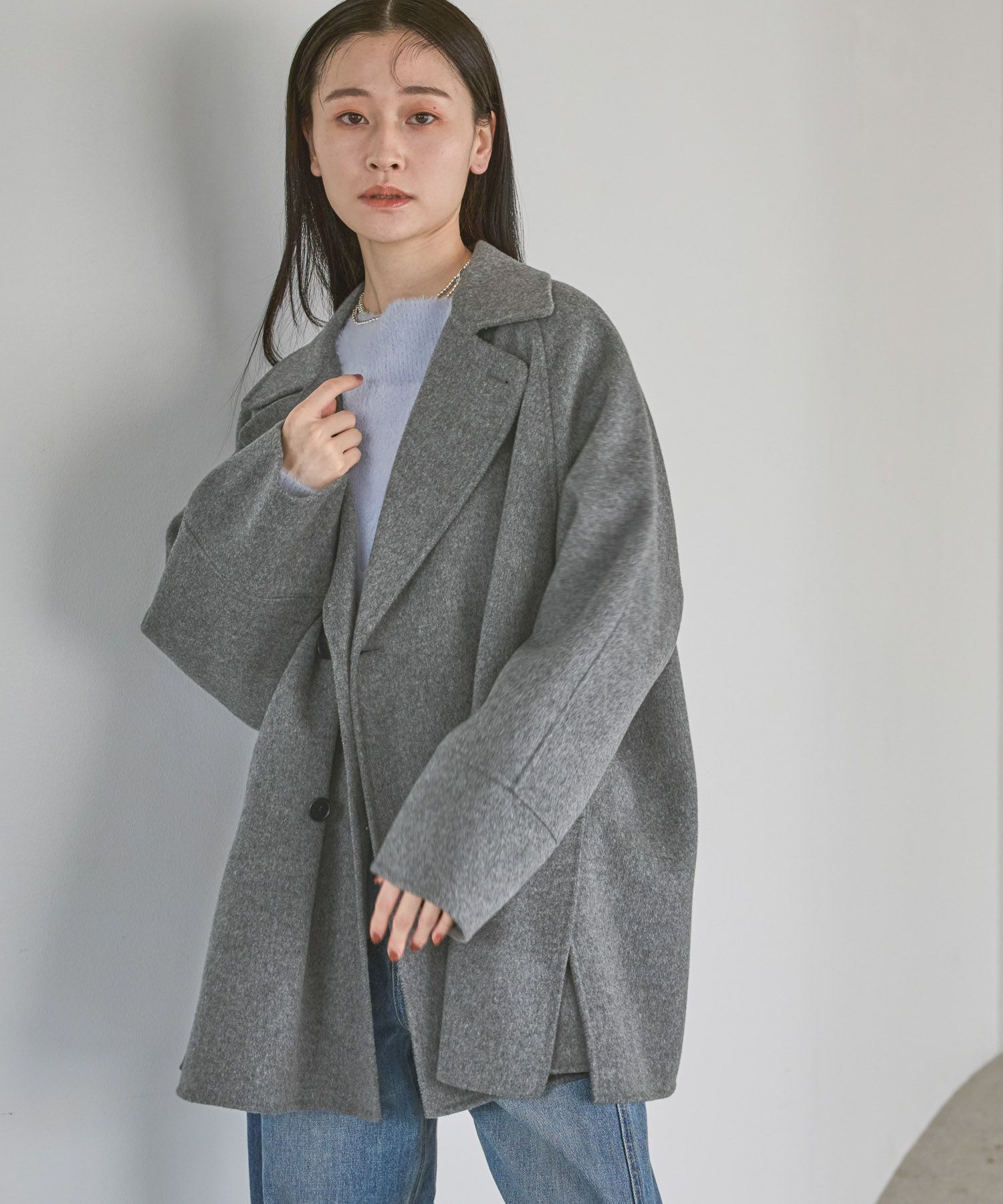 A part by 「【WEB限定】カシープミドルジャケットコート」|ピーコート|