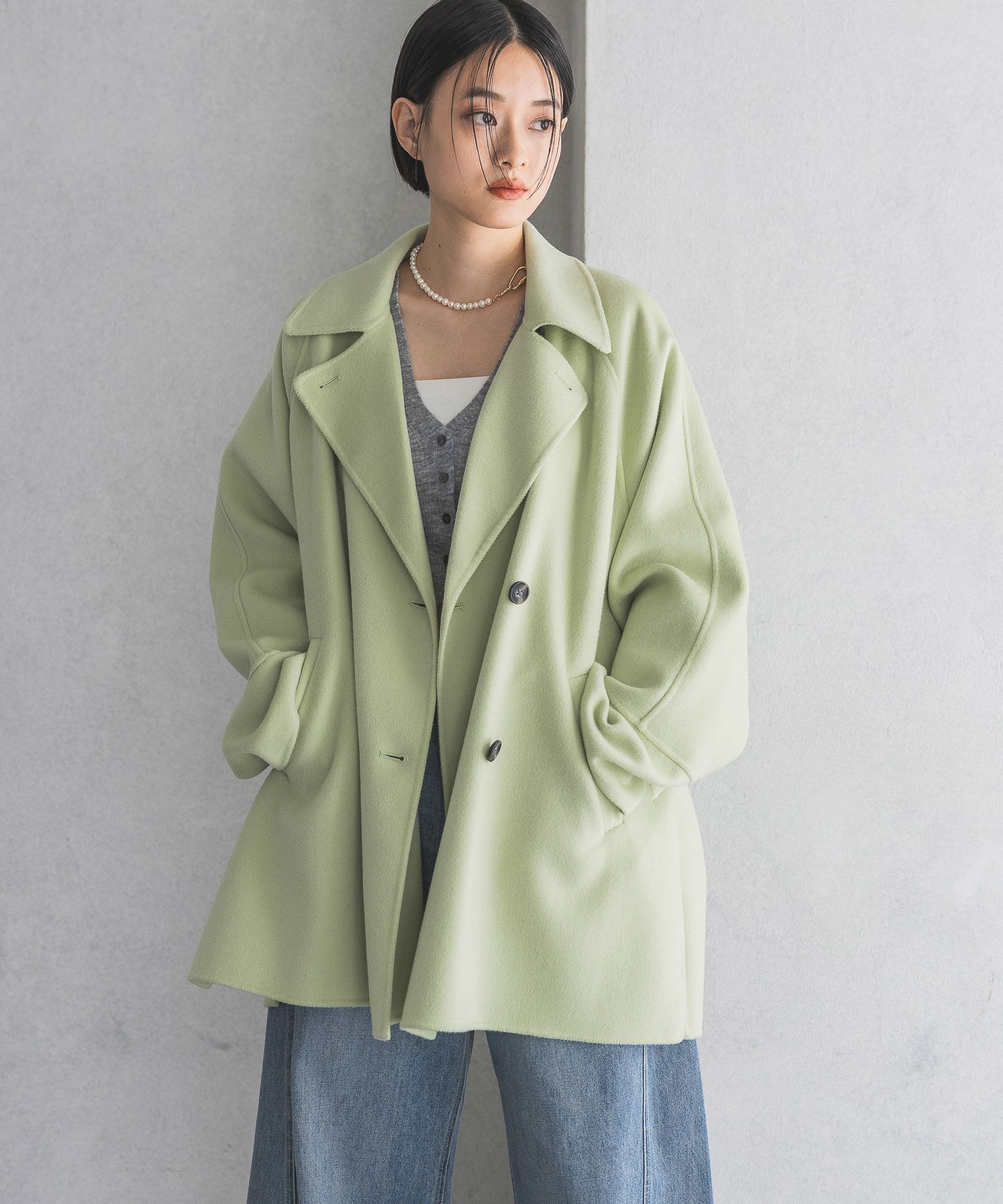 A part by 「【WEB限定】カシープミドルジャケットコート」|ピーコート|