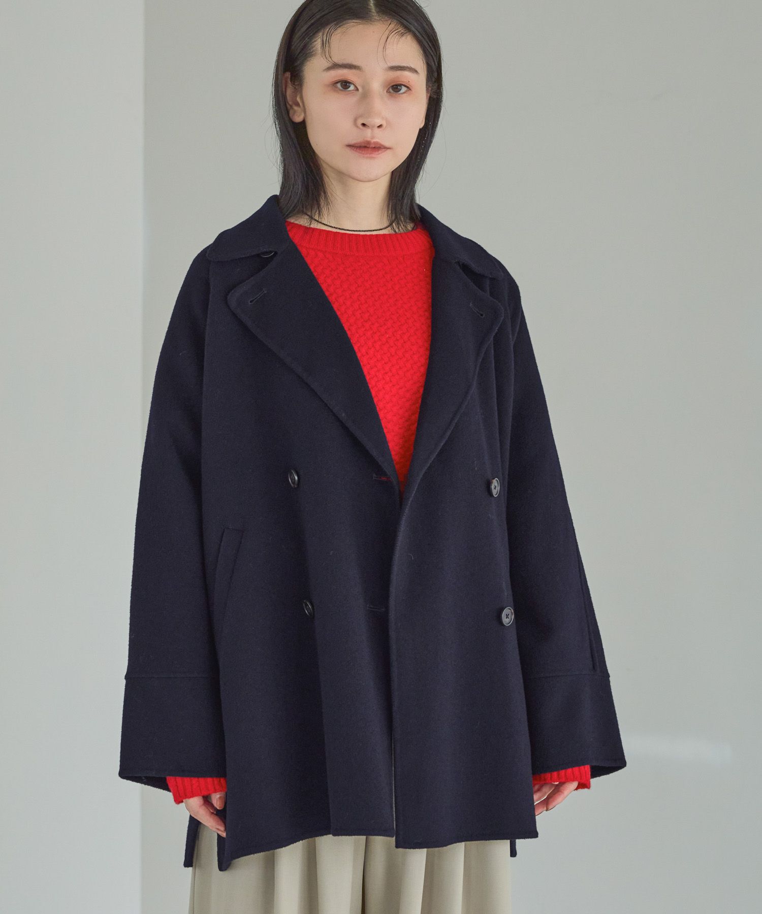 A part by 「【WEB限定】カシープミドルジャケットコート」|ピーコート|