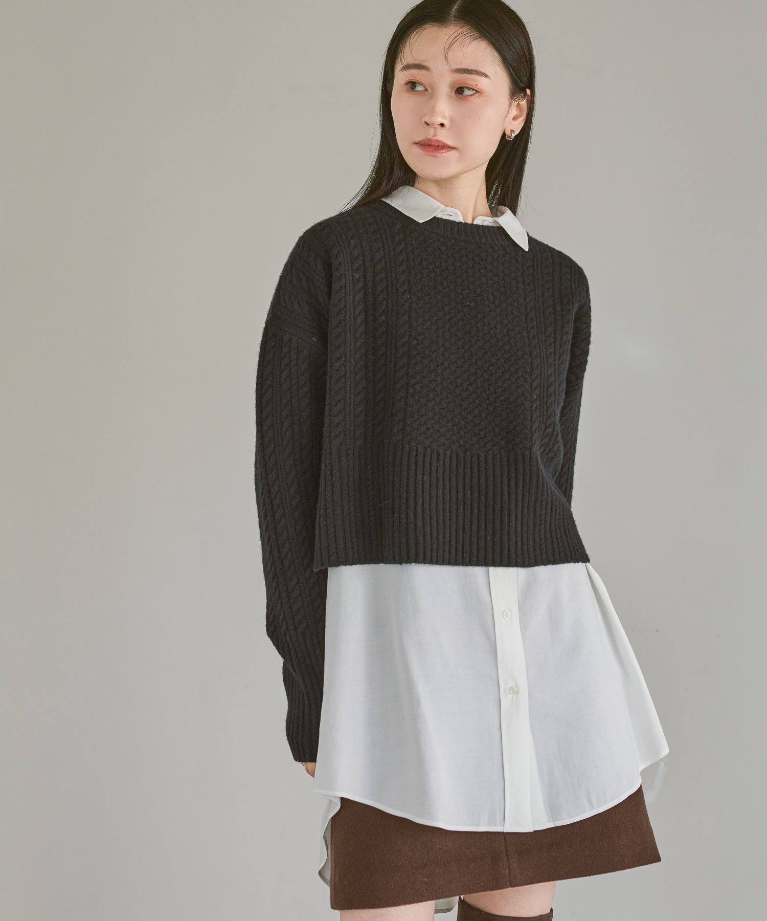 A part by 「ケーブルニットプルオーバー」|ニット・セーター|