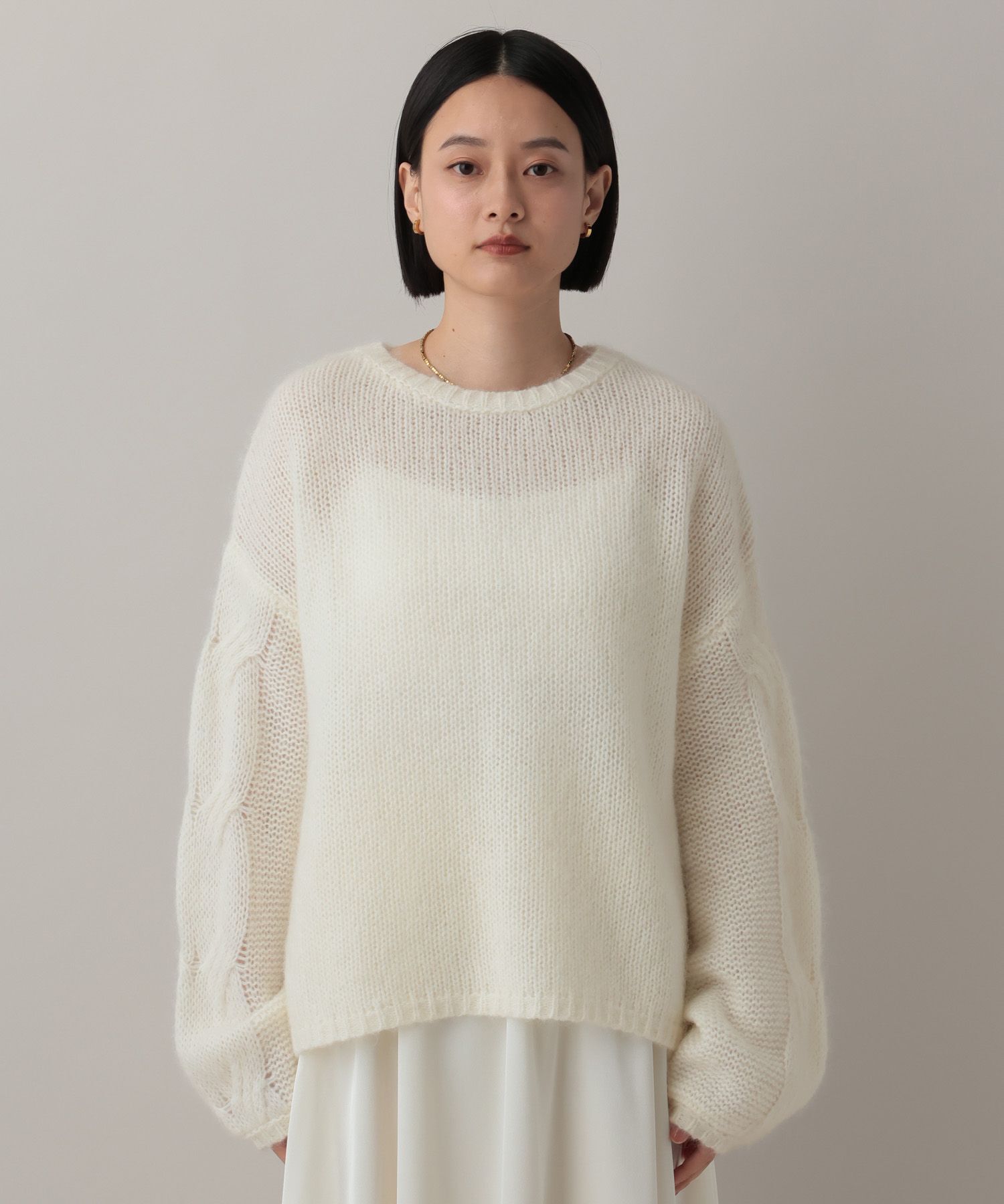 A part by 「モヘアケーブルニットプルオーバー」|ニット・セーター|