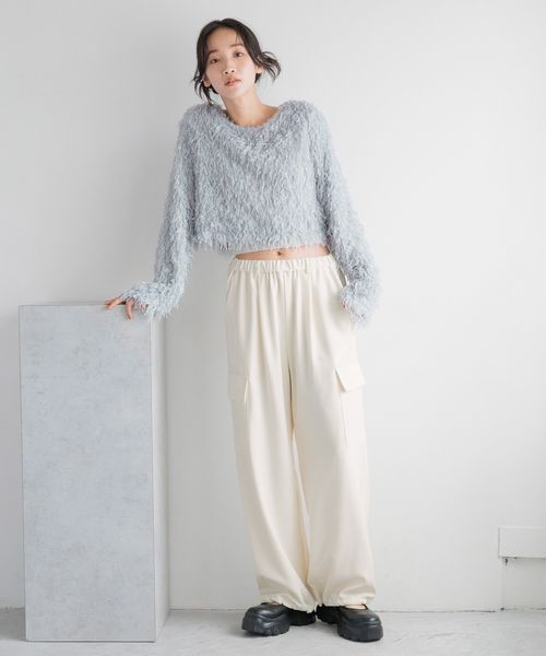 LOWRYS FARM「ルーズポケットワイドパンツ」|チノ|