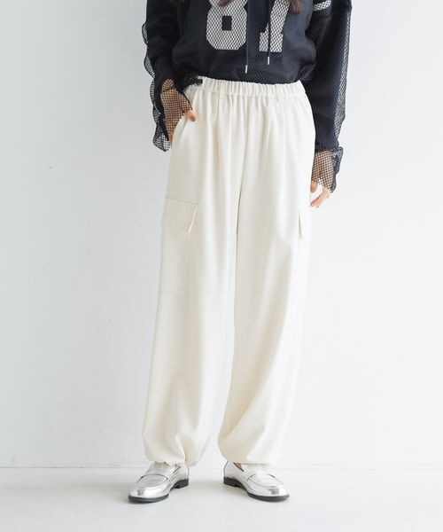 LOWRYS FARM「ルーズポケットワイドパンツ」|チノ|