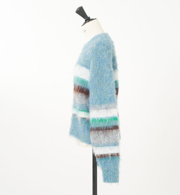 collex「ランダムボーダーヘアリーニット」|ニット・セーター|