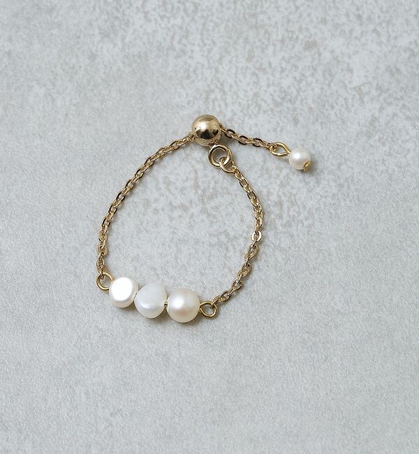 collex「【dignif】【金属アレルギー対応】パールチェーンリング」|リング|