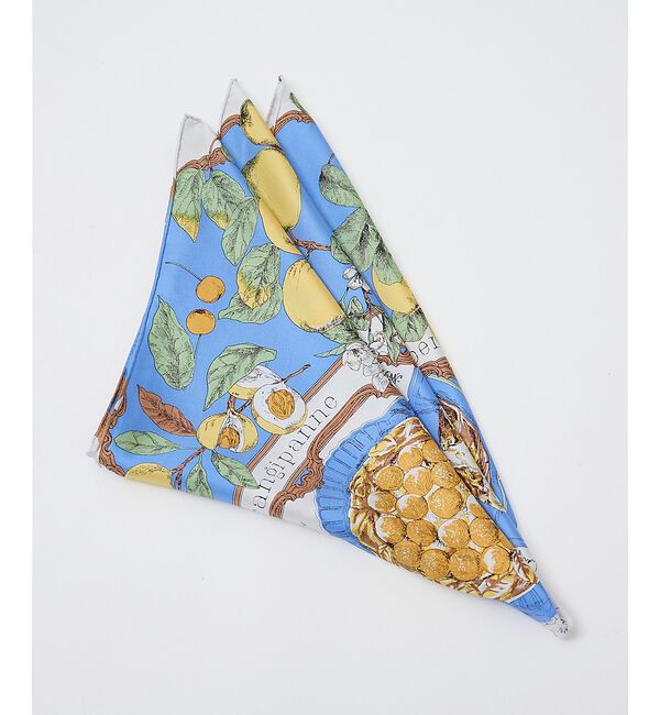 collex「【manipuri/マニプリ】アンティークレシピ　シルクスカーフ」|バンダナ・スカーフ|ブルー