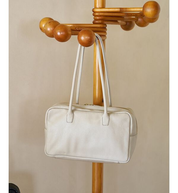 collex「レザーミニボストンバッグ」|ボストンバッグ|ベージュ