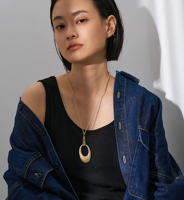 collex「【dignif】【金属アレルギー対応】オーバルトップコードネックレス」|ネックレス|