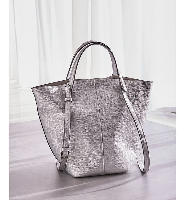 collex「ダブルハンドル　バケットトートバッグ」|トートバッグ|シルバー