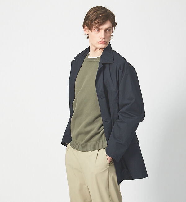 ABAHOUSE「ハイブリット カーコート /ステンカラーコート / スプリングコート」|ステンカラーコート|ブラック