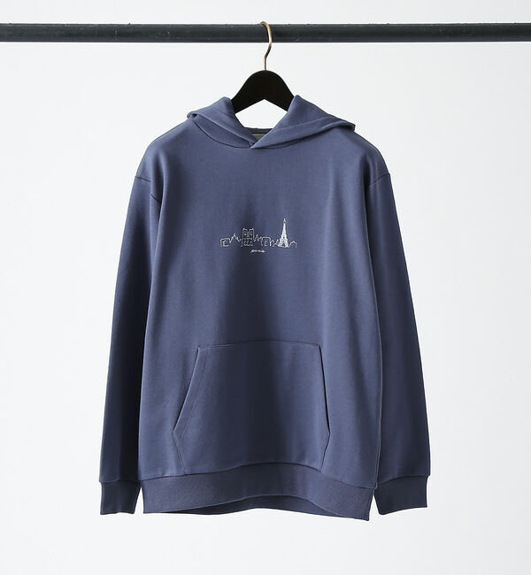 ABAHOUSE「【CITY】刺繍 プルオーバー パーカー」|パーカー|ブルーグレー