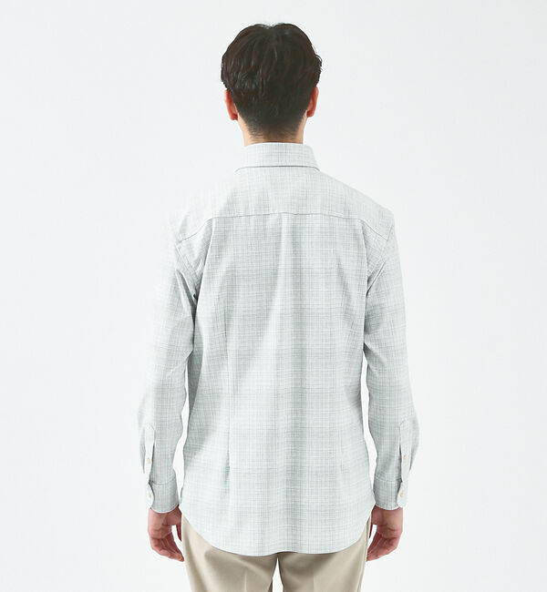 ABAHOUSE「【FLEX SHIRTS】接触冷感 スラブチェック 長袖シャツ」|シャツ・ブラウス|