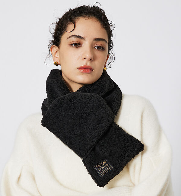 ABAHOUSE「【WEB限定】TAION/タイオン リバーシブル ダウンマフラー-ソフトシェルR」|マフラー|