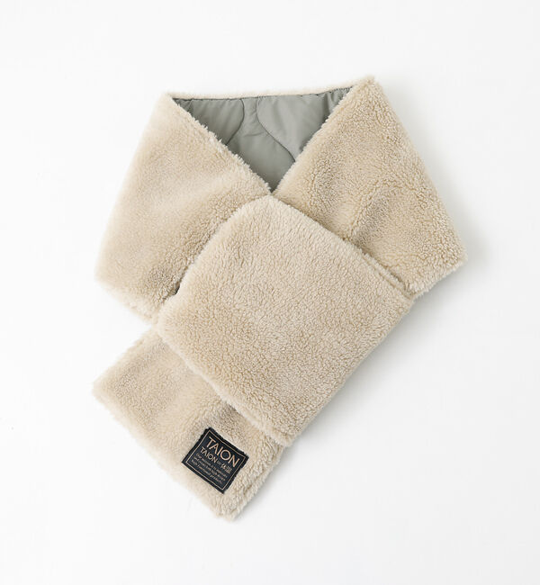 ABAHOUSE「【WEB限定】TAION/タイオン リバーシブル ダウンマフラー-ソフトシェルR」|マフラー|