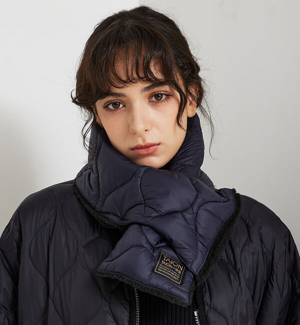 ABAHOUSE「【WEB限定】TAION/タイオン リバーシブル ダウンマフラー-ソフトシェルR」|マフラー|