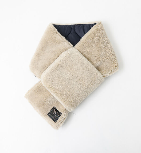 ABAHOUSE「【WEB限定】TAION/タイオン リバーシブル ダウンマフラー-ソフトシェルR」|マフラー|