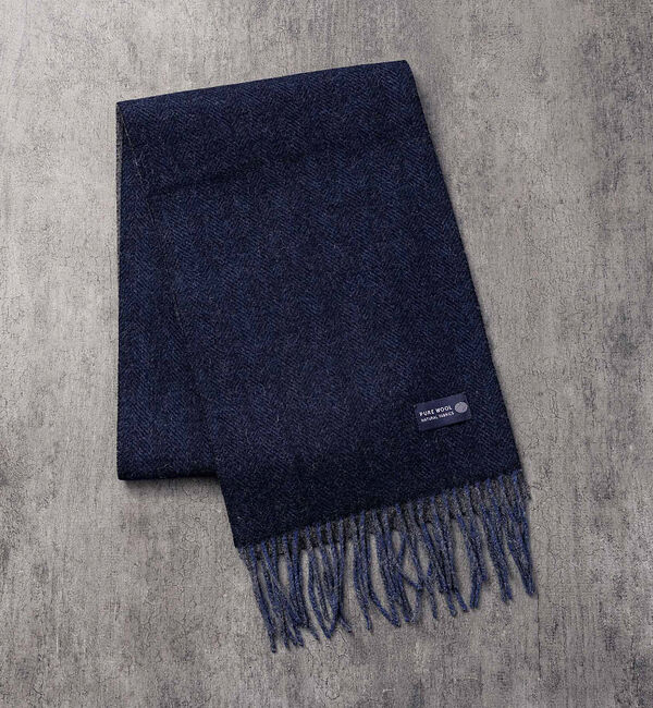 ABAHOUSE「ウール100％　ヘリンボーンマフラー　バイカラー」|マフラー|