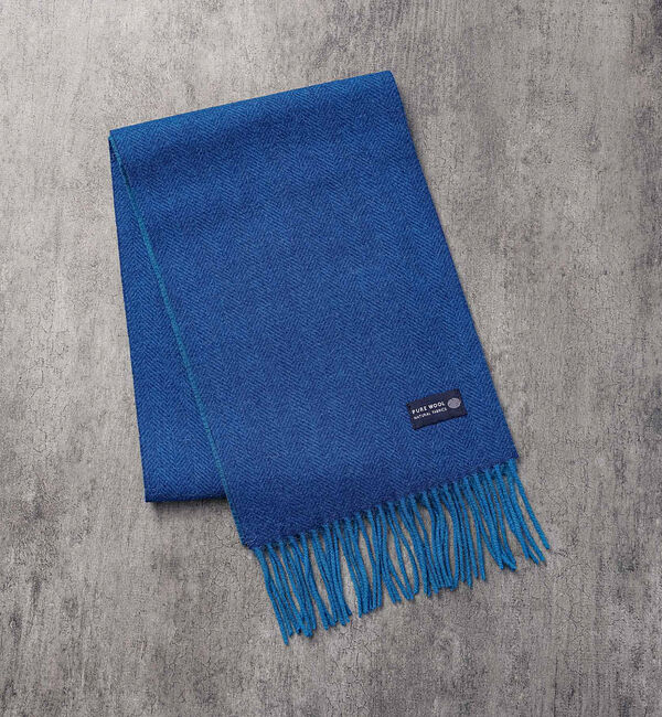 ABAHOUSE「ウール100％　ヘリンボーンマフラー　バイカラー」|マフラー|