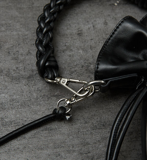 ABAHOUSE「【マルチウェイ】 フェイクレザー 巾着ショルダーバッグ / ユニセックス」|ショルダー・メッセンジャー|