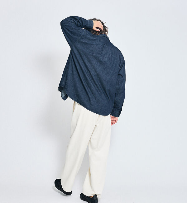 ABAHOUSE「7.5オンス オーバーサイズ デニムシャツ / ライトオンスデニム」|シャツ・ブラウス|