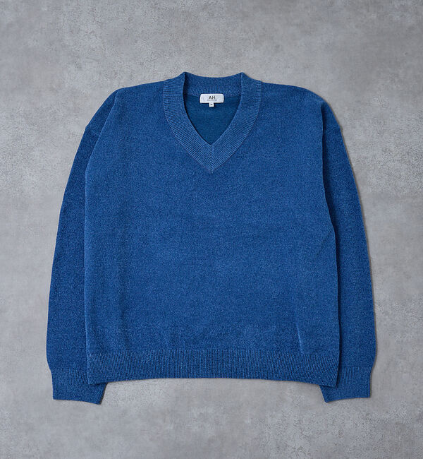 ABAHOUSE「【AH ABAHOUSE】ハイゲージモール クロップド Vネックニット」|ニット・セーター|