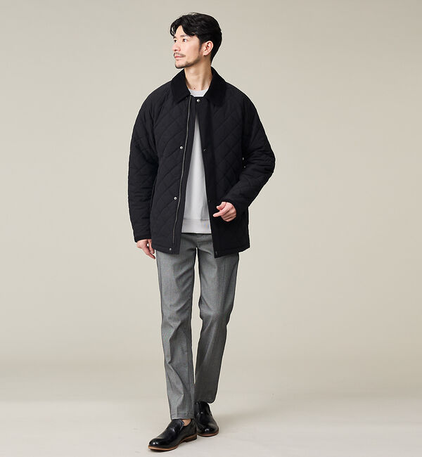 ABAHOUSE「【コーデュロイ襟】ラグラン 中綿キルティング ジャケット」|ブルゾン・スタジャン|