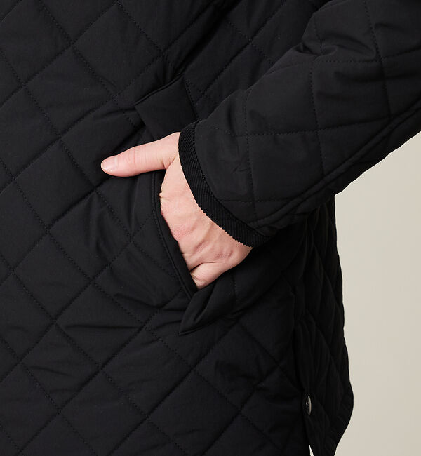 ABAHOUSE「【コーデュロイ襟】ラグラン 中綿キルティング ジャケット」|ブルゾン・スタジャン|